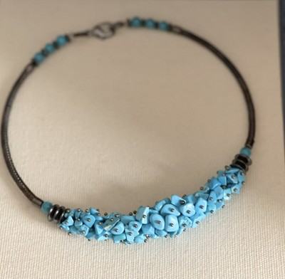 Turquoise Natural Stone necklace Choker Brand New