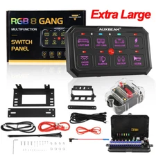 AUXBEAM XL RGB 8 Gang Switch Panel For Ford Bronco Light Circuit Relay System US