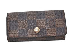 Authentic Louis Vuitton Damier Multicles 4 Key Case Holder N62631 LV 930AA