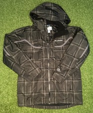 Columbia Omni-Tech Interchange Jacket Men’s M Waterproof Hooded Plaid Black