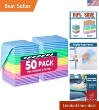 Microfiber Cleaning Cloths-50 Pack, Microfiber Towels Bulk, Towels for Cars ...