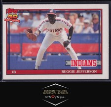 1991 Topps Traded #60T Reggie Jefferson Rookie Card RC Cleveland Indians. rookie card picture