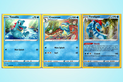 Totodile Croconaw Feraligatr, Starter Evolution Line, 3 Card Set, Fusion Strike