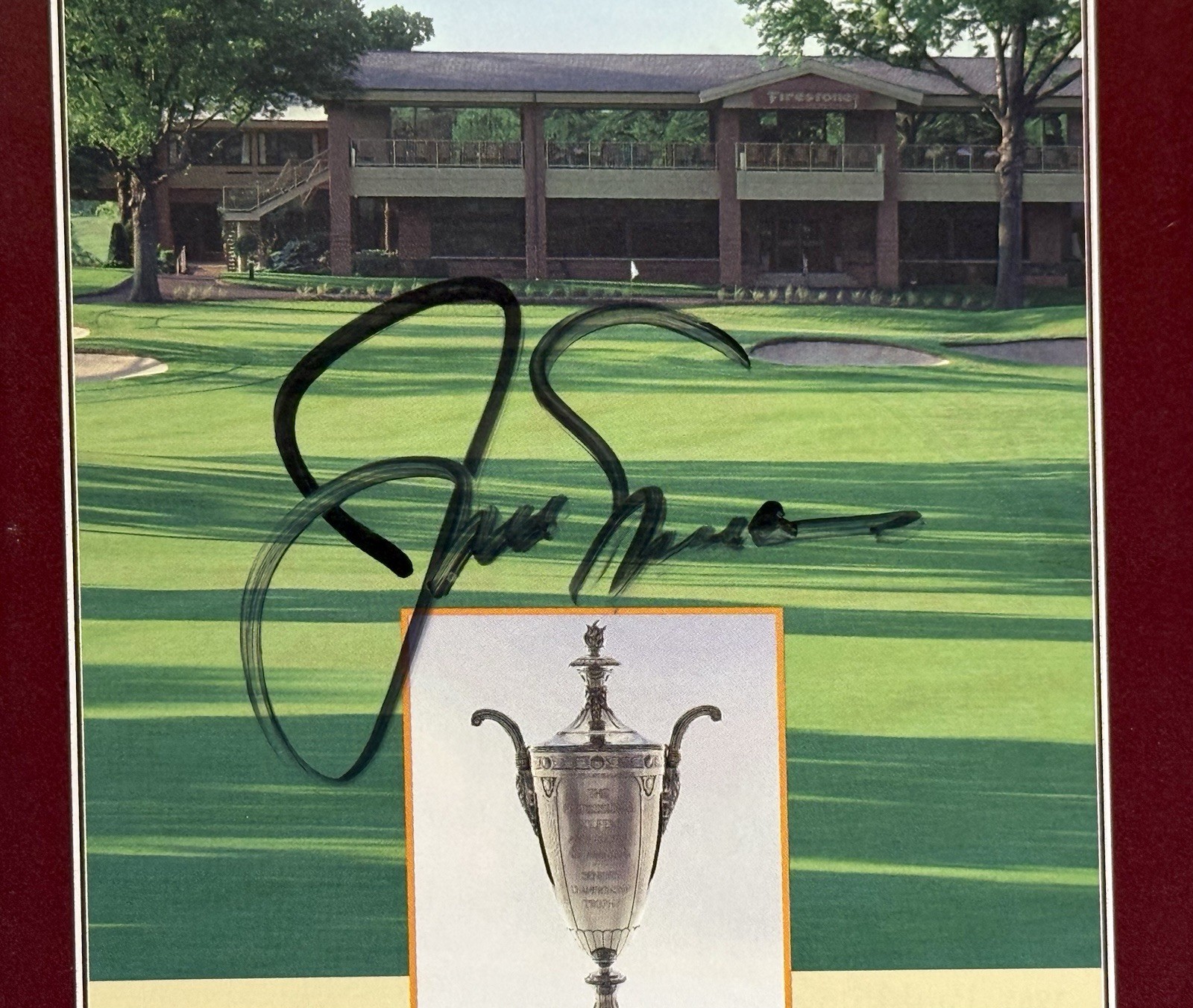 Jack Nicklaus signed Senior Pga Championship golf pairing Firestone psa dna coa view 2