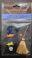 Recollections Dimensional Stickers of Halloween Witch Accessories - 4 pieces
