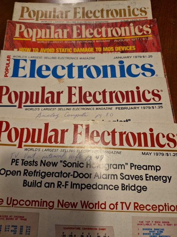 Popular Electronics Lot Of 5  1977 To 1917 Magazines