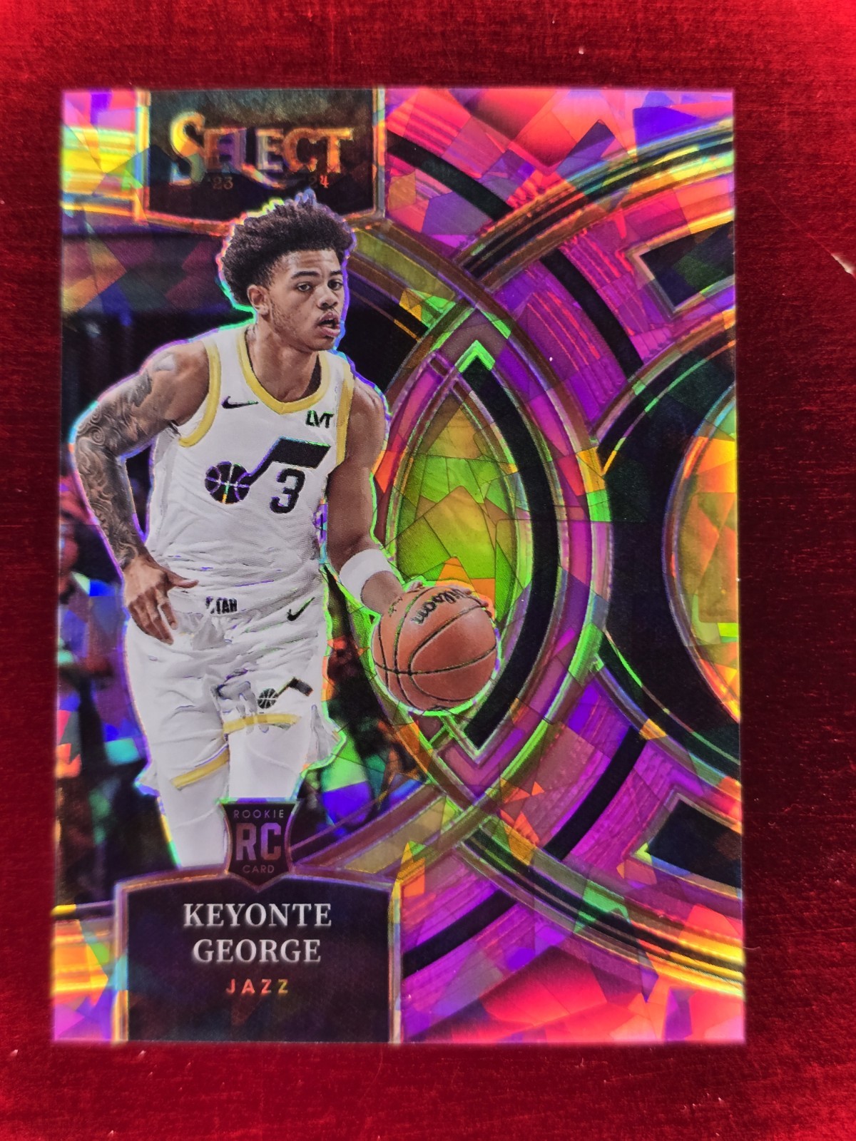 2023-24 Select Premier Level Keyonte George #109 Pink Cracked Ice /99 (RC)