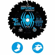 Spyder 13017 7-1/4" 24T TCT Framing Circular Saw Blade 10-Pack