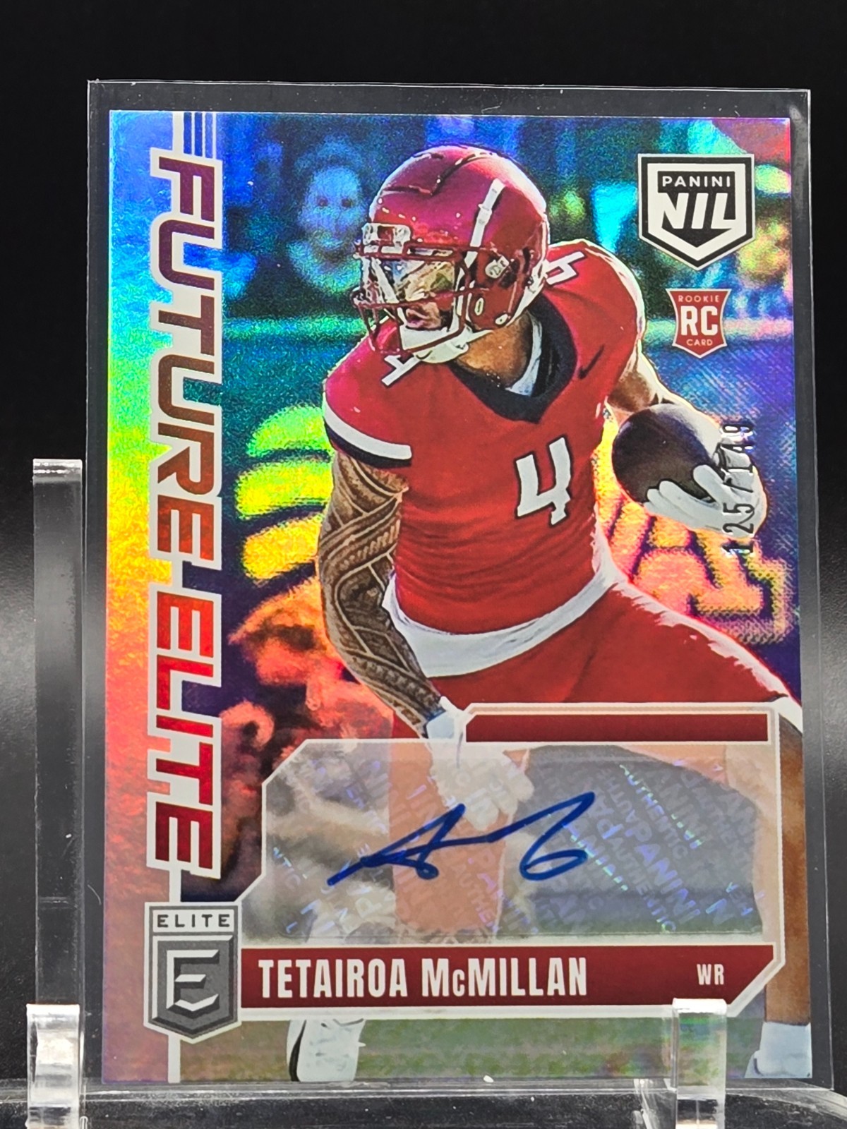 2025 Elite Future Elite Tetairoa McMillan Auto 125/149 Holo NIL Rookie