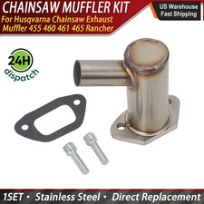For Husqvarna 455 460 461 465 Rancher Dual Port Pipe Exhaust Muffler Chain Saw