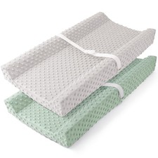 2Pack Changing Pad Covers Super Soft Minky Dots Plush Changing Table Covers 3...
