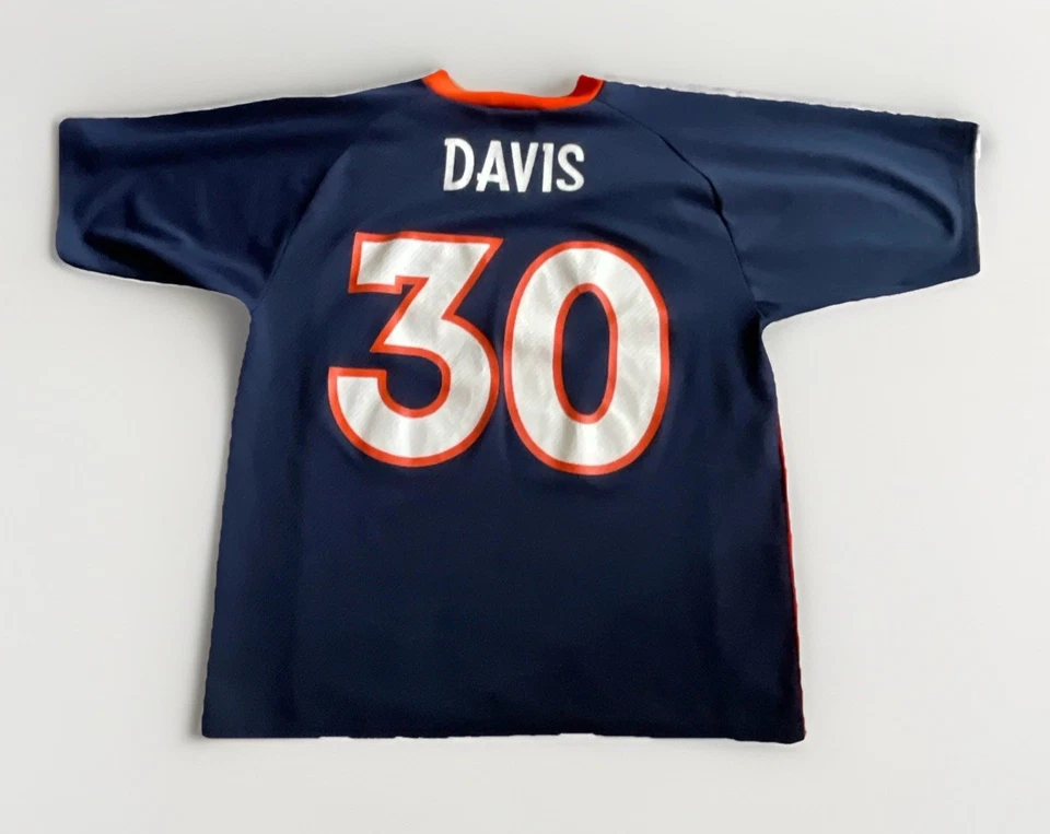 Camiseta deportiva de los Denver Broncos Terrell Davis #30 azul vintage de la NFL para hombre mediana Y2K Foto 2 de 4