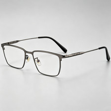 Men Pure Titanium Square Reading glasses Full Rim Business Eyeglasses Frame