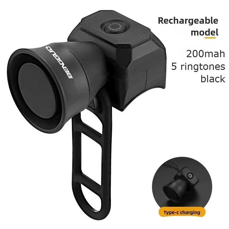 Bicycle Electronic Horn Mini USB Rechargeable Waterproof Bik