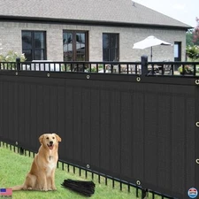 FREADEM 6' x 50' Black Privacy Fence Screen - Durable 160 GSM Mesh for Shade