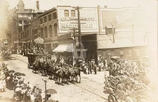 Ringling Brothers Circus Bandwagon Parade Holyoke MA RPPC Photo Postcard COPY