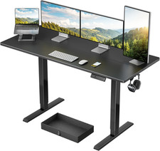 Marsail 48X24 Electric Standing Desk with Drawer, Computer Desk, Sit Stand Offic