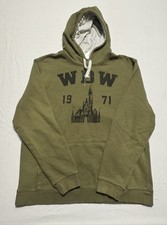 Disney Parks Walt Disney World WDW 1971 Castle Hoodie Olive Green Men's Medium