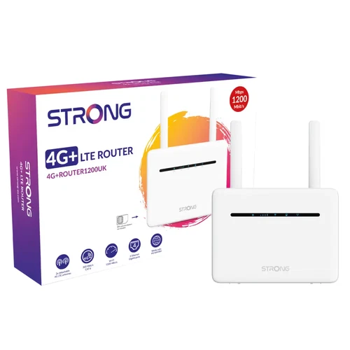 STRONG 4G+ LTE Router 1200 Dual‑SIM CAT6 AC1200 Gigabit 4× LAN 300/1200Mb/s
