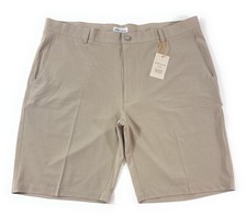 Peter Millar Crown Sport Shackleford Performance Hybrid Golf Short Sz 38 Khaki