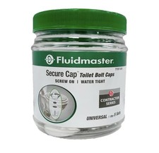 Secure Cap Universal Toilet Bolt Caps Contractor Pack, White