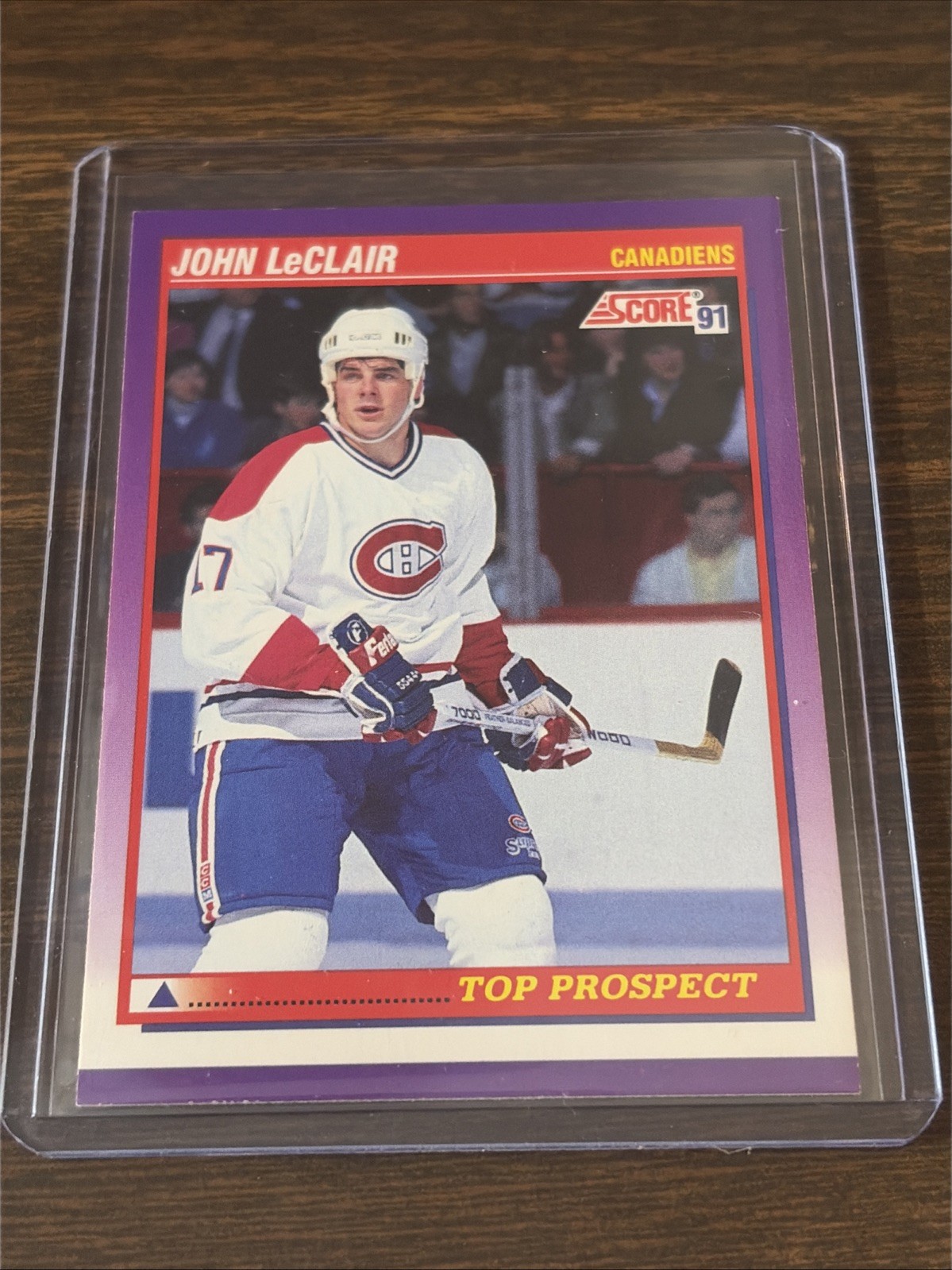 1991-92 Score American Top Prospect John LeClair #313 (RC) Montreal Canadiens(B)