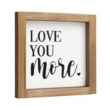 Love You More Sign, 6 Inch Wooden Romantic Valentines Day Gifts, Rustic Wall ...