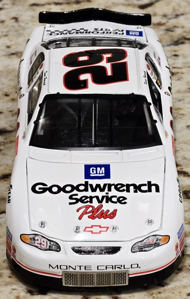 2001 #29 Kevin Harvick GM Goodwrench números negros Rockingham 1:24 diecast ARC Foto 3 de 4