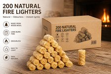 Fire Lighters for Woodburners Natural Firelighters Large Box Pack Of 200