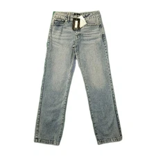 Boohoo Man Jeans Men's 30x31 Light Blue Relaxed Fit Button Fly 30R Whiskers NWT