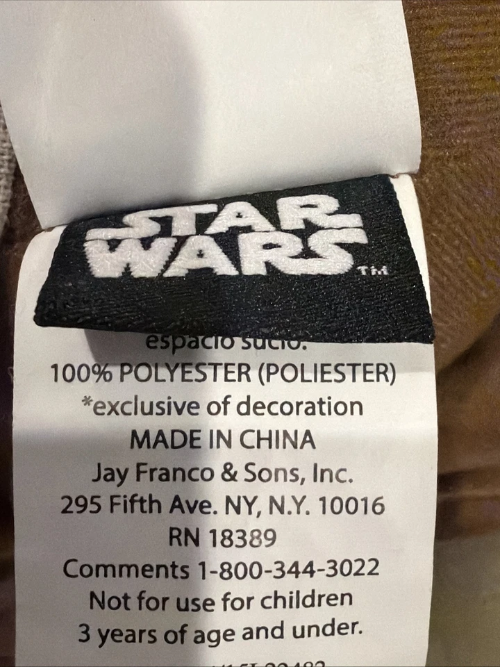 "Juguete de peluche suave Yoda grande Star Wars YODA Lucas Films animal de peluche 20""" Foto 2 de 3