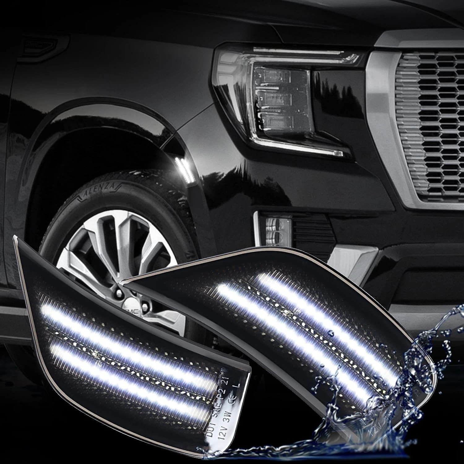 Smoked Lens LED Side Marker Lights for 2021-2024 2PCS image 6