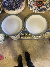 DENBY - Regency Green - Dinner Plates X2.Brand New.Hand Picked Seconds.