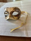Gold Scenic Venetian Colombina masquerade mask