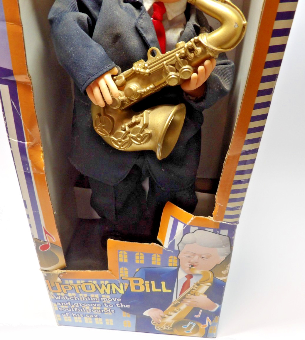 Vintage President Bill Clinton aka "Uptown Bill" Playing Saxophone 14"