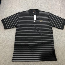 Vanderbilt Commodores Shirt Mens XL Black White Golf Striped Tommy Hilfiger