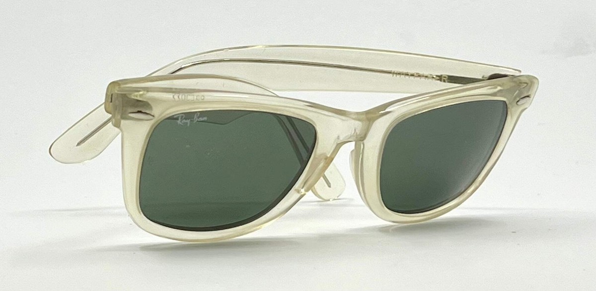 B&L Ray-Ban VINTAGE Wayfarer 5022 Crystal Clear Sunglasses w