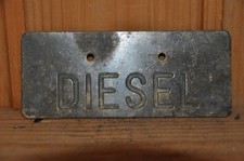 Altes Blechschild/Messing,Diesel,Tankstelle,Kraftstoff,Oldtimer,Zapfsäule,Truck