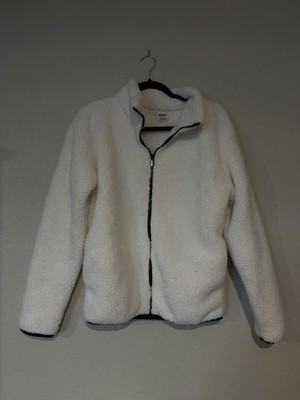 Victoria secret Pink Medium White Sherpa Zip Jacket