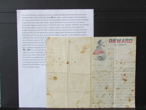 1862 150th Pennsylvania Bucktails soldier letter from Washington DC