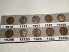 1910-1929 Lincoln Wheat Cent Collection 10 piece set (Set #1)