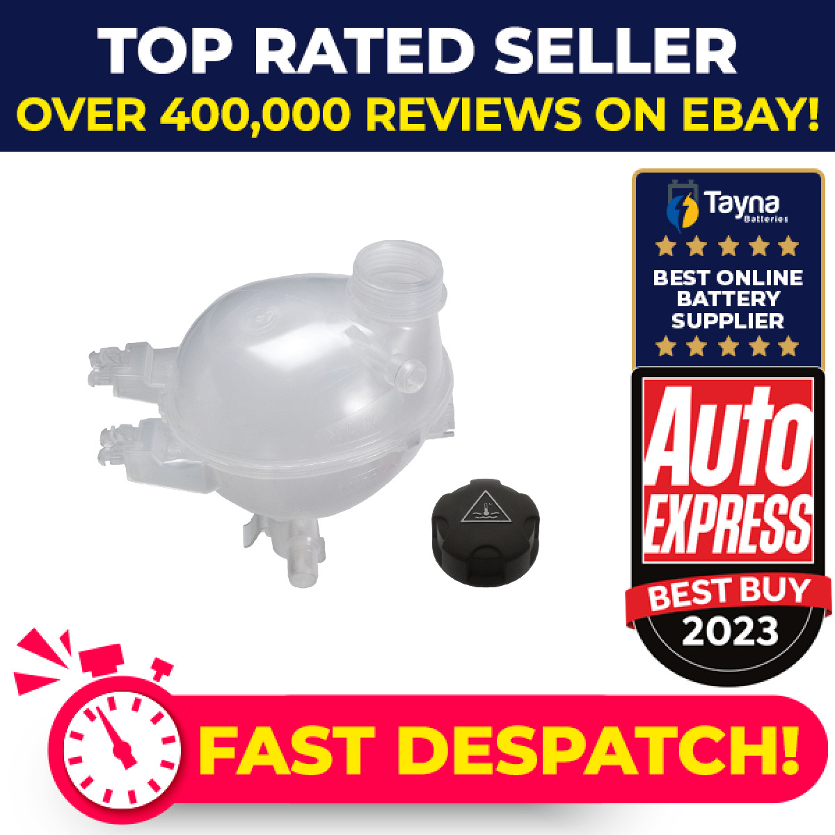 Coolant Expansion Tank fits CITROEN DISPATCH 1.5D 1.6D 2.0D 2016 on 9800777280