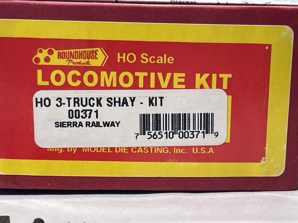 Vintage NOS Roundhouse HO 3 Truck Shay Locomotive Kit Sierra Railway Complete - Image 2 of 4