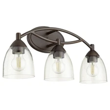 Quorum International 5069-3-2 Bronze/Clear Barkley 3-Light 21"W Vanity Light