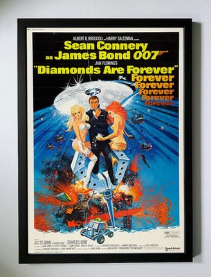 James Bond Movie Poster Custom Framed Finest Quality