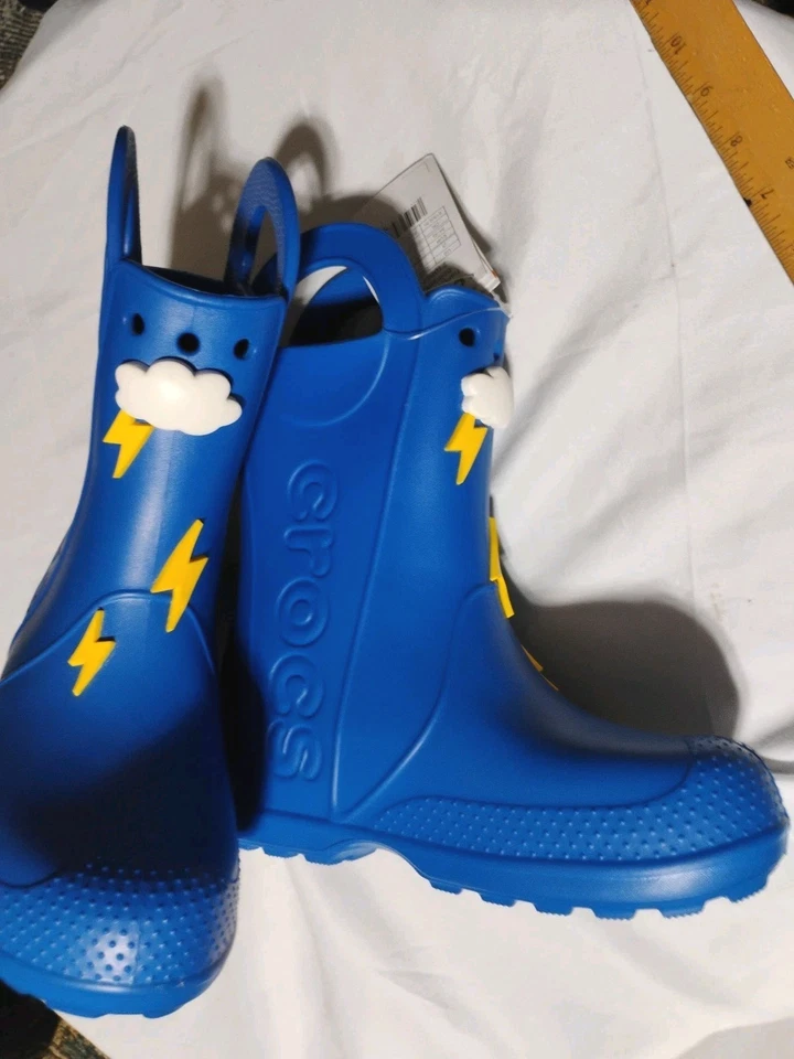 Botas de Lluvia Crocs Handle It Azul/Rayo 210027-4KZ Talla J3 Foto 2 de 4