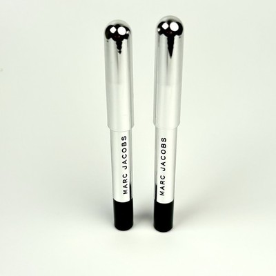 Marc Jacobs Set of 2x Highliner Eyeliner Gel Eye Crayon Black Blacquer 42 Mini