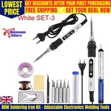 80W Soldering Iron Kit – Adjustable Electronics Welding Tools with Multimeter
