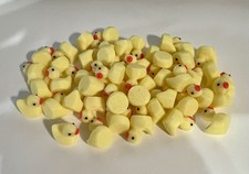 3D Printed 50pcs Mini yellow Ducks Figurines - Plastic Bulk Tiny Ducks