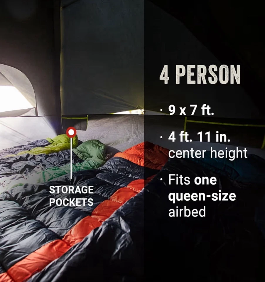 Tienda domo Coleman Carlsbad para 4 personas con sala de pantalla Foto 3 de 4